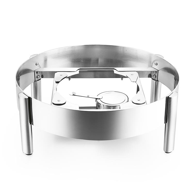biradli grv5025 lux yuvarlak chafing dish ayakli stand profesyonel mutfak ekipmani