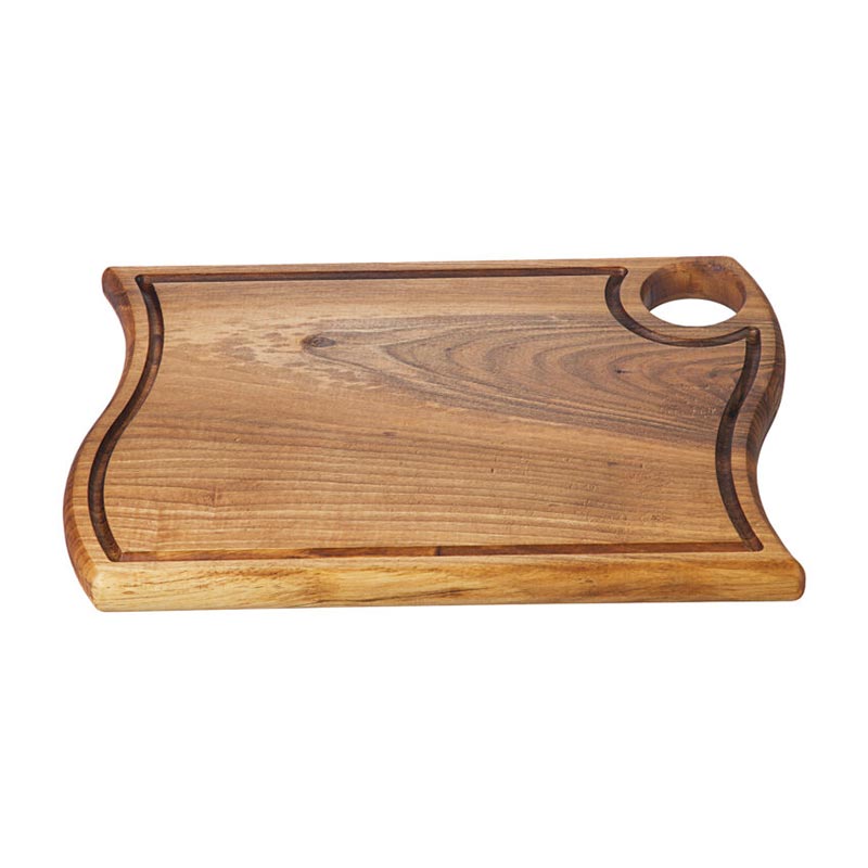 biradli grv1882 asimetrik steak tahtasi 32x23 cm ceviz profesyonel mutfak ekipmani