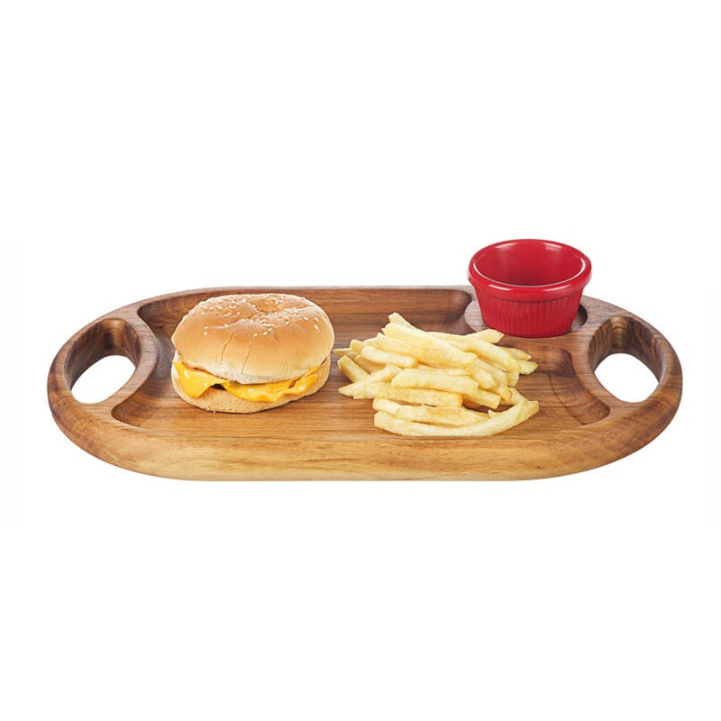 biradli grv1883 hamburger sunum tahtasi 35x20 cm ceviz servis ve sunum ekipmani