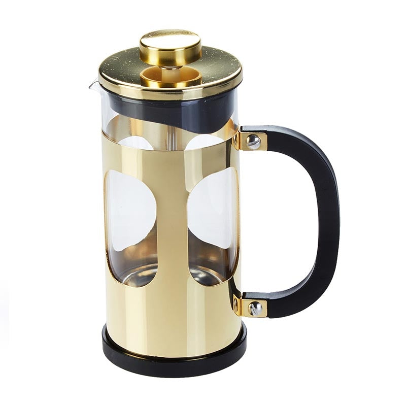 Biradlı GRV-B003 French Press, 350 cc, Altın, kahve aksesuarı