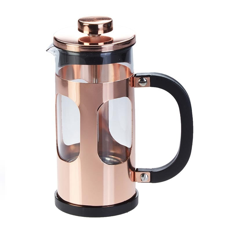 Biradlı GRV-B003 French Press, 350 cc, Bakır, kahve aksesuarı