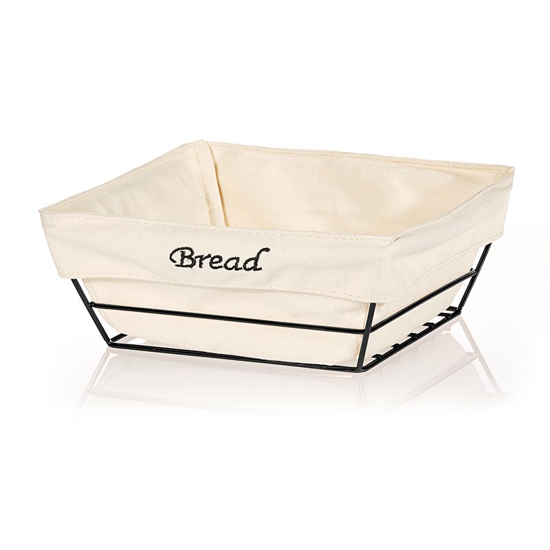 biradli hw180b kare bezli ekmek sepeti 22x22 cm siyah profesyonel mutfak ekipmani