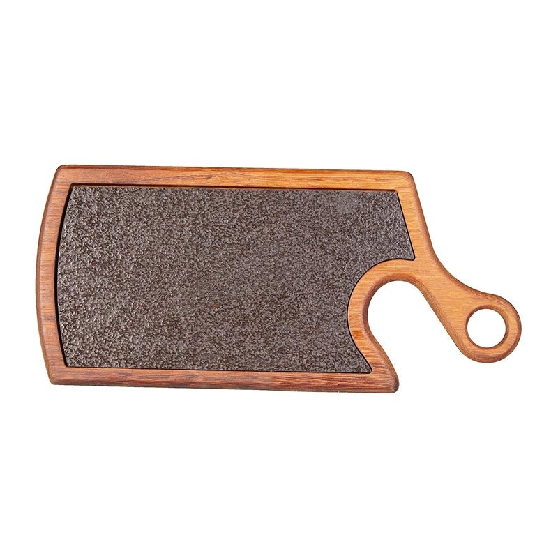 biradli grv1845 kulplu bazaltli steak ahsap sunum tahtasi 395x18 cm servis ve sunum ekipmani