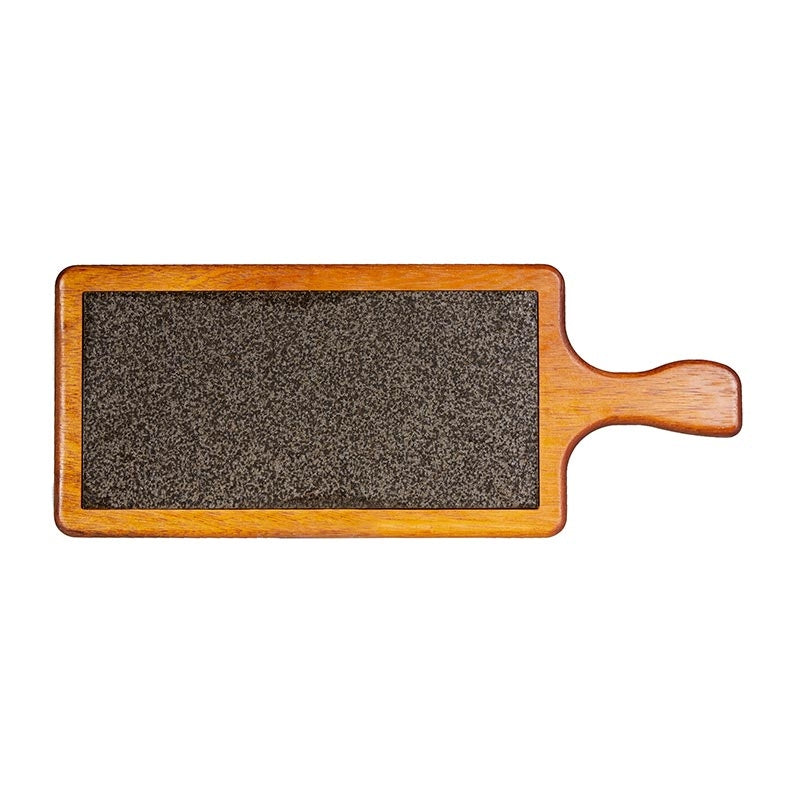 biradli grv1847 kulplu bazaltli steak ahsap sunum tahtasi 45x18 cm servis ve sunum ekipmani