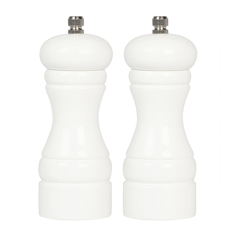 biradli brd232 metal tuz ve karabiber degirmeni 2li 13 cm beyaz baharat ekipmani