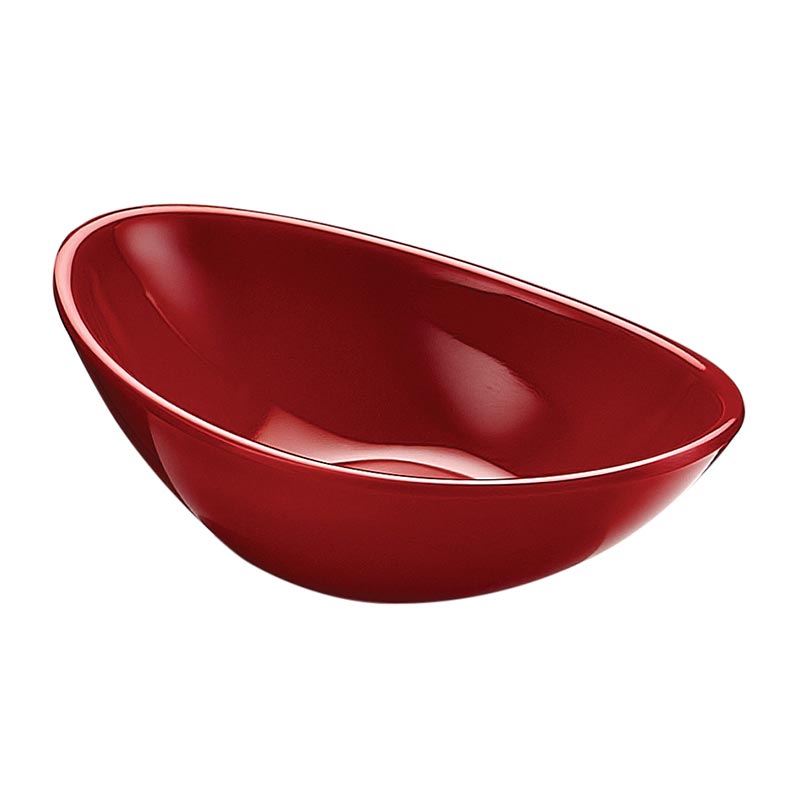 biradli brd517504 minimal melamin oval sunum tabagi 10x6x3 cm kirmizi servis ve sunum ekipmani