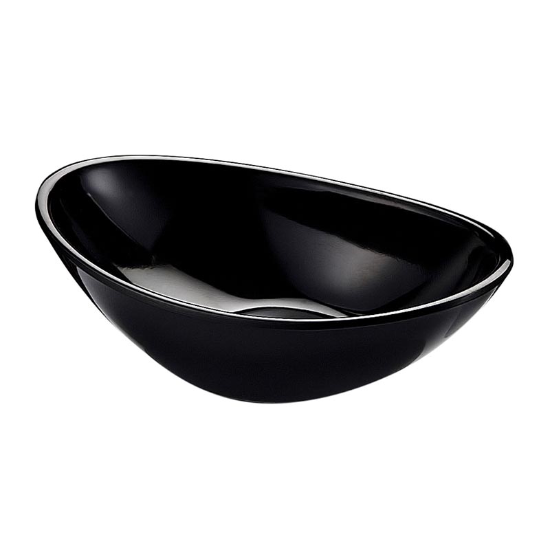 biradli brd517504 minimal melamin oval sunum tabagi 10x6x3 cm siyah servis ve sunum ekipmani