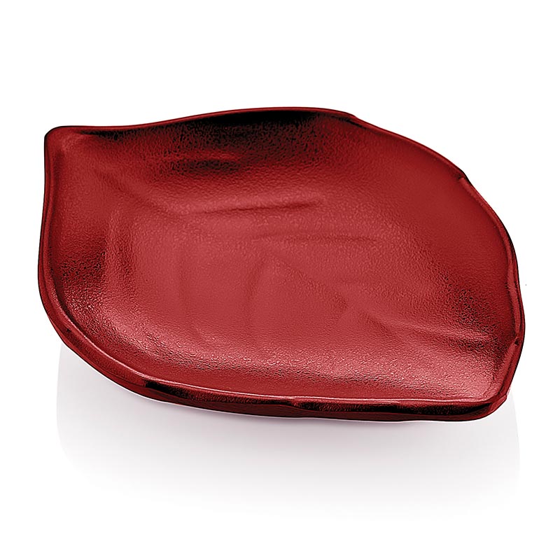 biradli 14027b minimal yaprak sunum tabagi 114x86x2 cm kirmizi servis ve sunum ekipmani