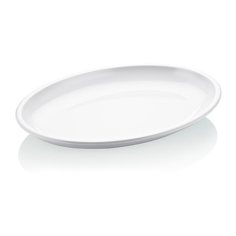 biradli fts1957 oval melamin sunum tabagi 48x35 cm beyaz servis ve sunum ekipmani
