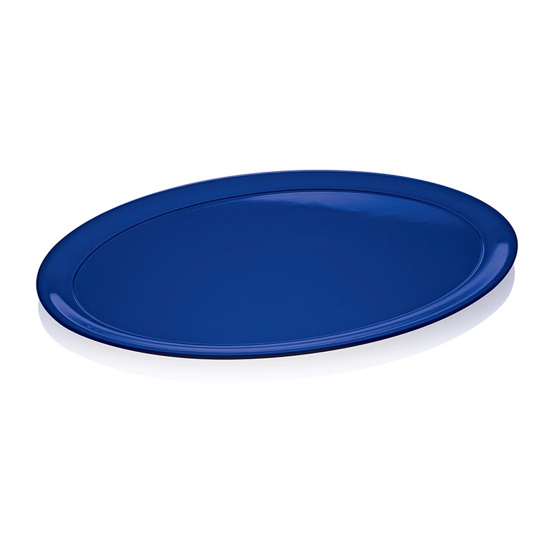 biradli fts1984 oval melamin teshir tepsisi 55x42 cm mavi servis ve sunum ekipmani