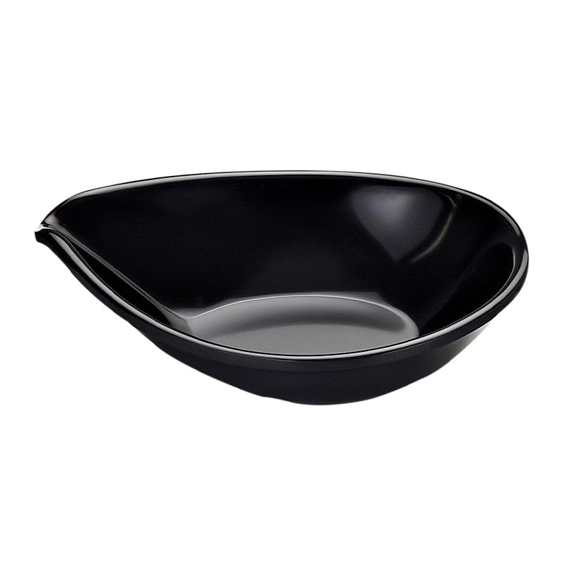 biradli brd515904 oval minimal melamin sunum tabagi 7x9x2 cm siyah servis ve sunum ekipmani