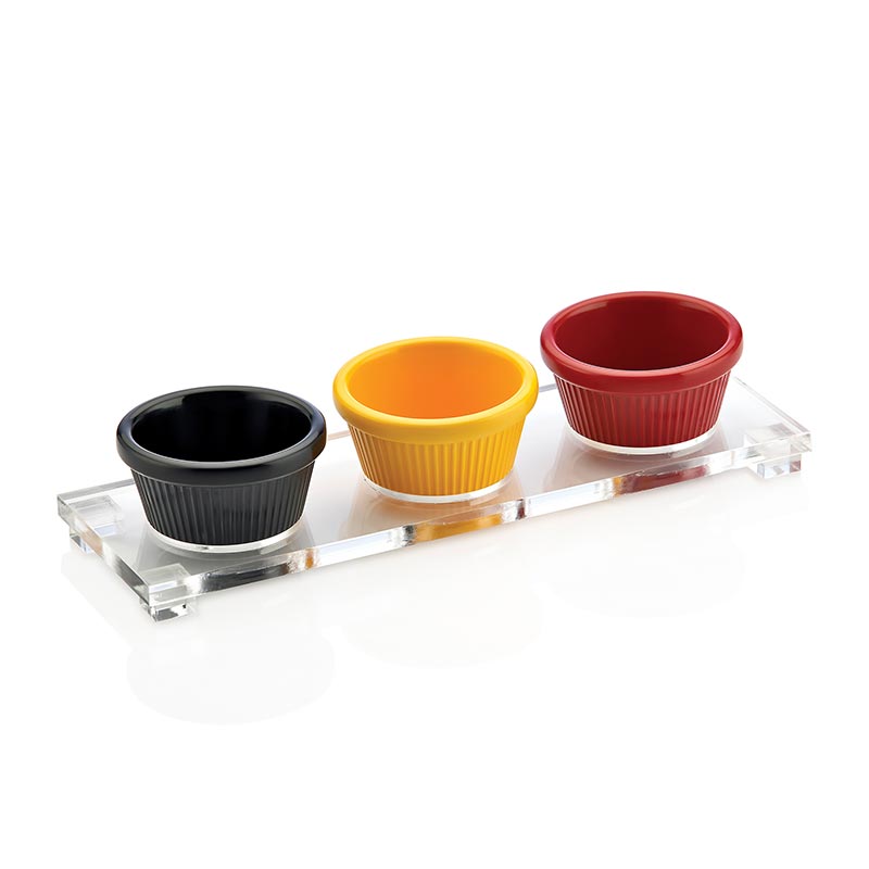 biradli grv889 seffaf tabanli sosluk standi 3lu 25x8 cm 7 cm profesyonel mutfak ekipmani