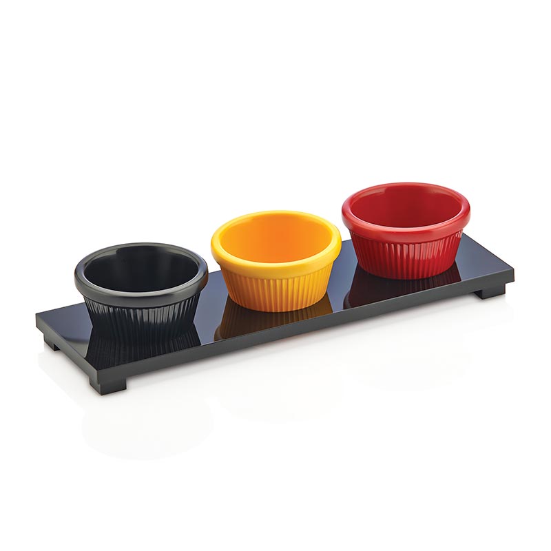 biradli grv889 siyah tabanli sosluk standi 3lu 25x8 cm 7 cm profesyonel mutfak ekipmani