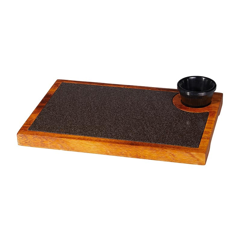 biradli grv1848 sosluklu bazaltli steak ahsap sunum tahtasi 32x22 cm servis ve sunum ekipmani