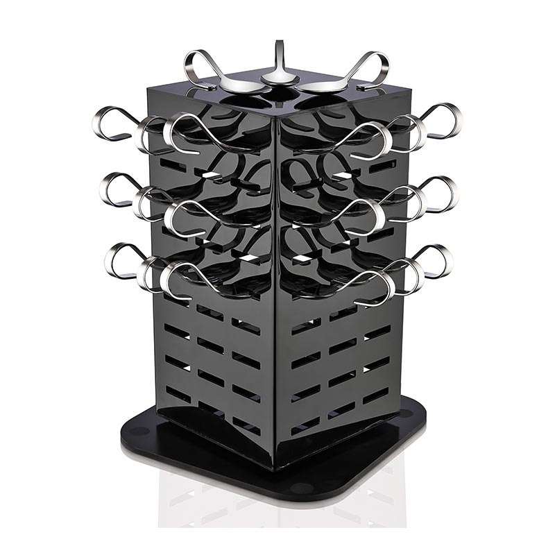 biradli grvsks84 sunum kasigi standi 84 adet kapasiteli 21x21x40 cm siyah servis ve sunum ekipmani