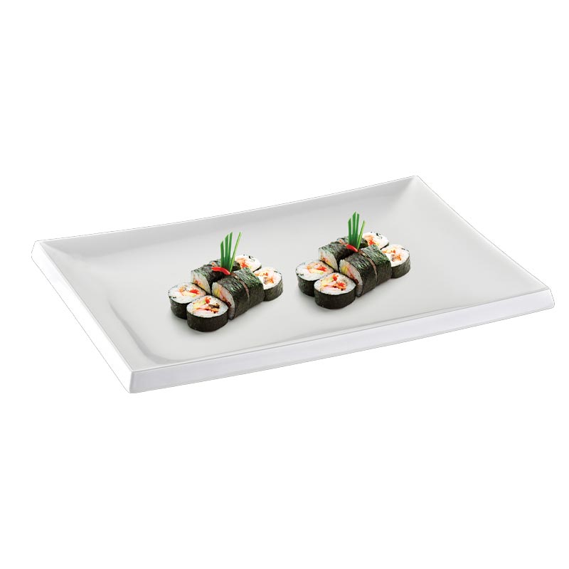 biradli brd118615 melamin sushi servis tabagi 40x27x2 cm profesyonel mutfak ekipmani