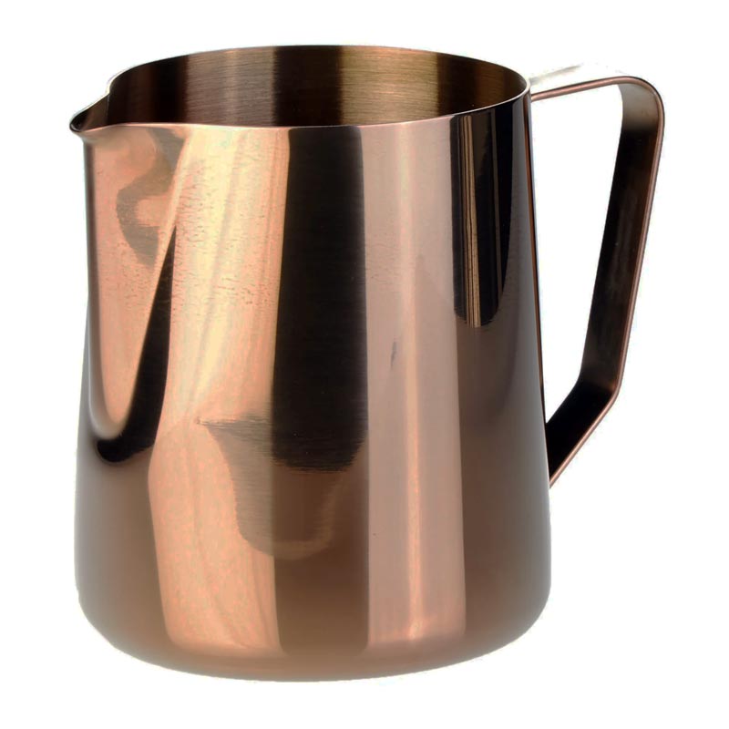Biradlı GRV-040 Süt Potu Pitcher, 700 ml, Bakır, kahve aksesuarı