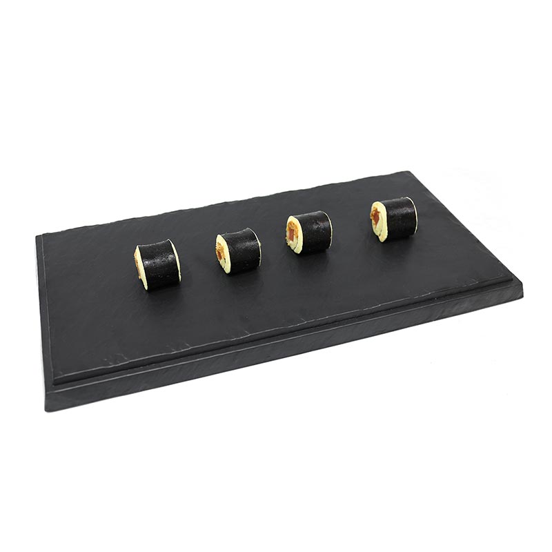 biradli brd16930 tarako dikdortgen sunum tepsisi 53x325x3 cm siyah servis ve sunum ekipmani