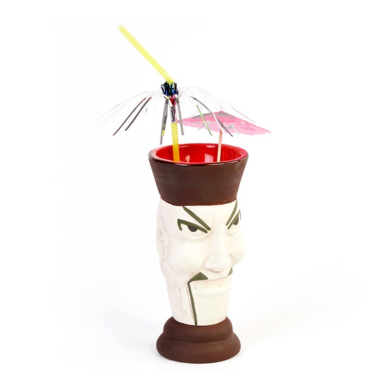 biradli grv20201 seramik tiki mug kokteyl bardagi 300 cc 8x17 cm bar ve kokteyl ekipmani