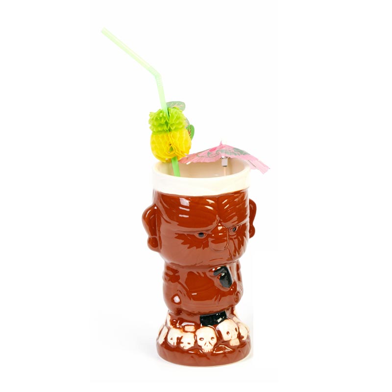 biradli grv20211 seramik tiki mug kokteyl bardagi 410 cc 85x165 cm kahverengi bar ve kokteyl ekipmani