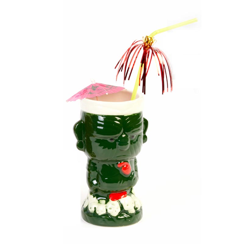 biradli grv20211 seramik tiki mug kokteyl bardagi 410 cc 85x165 cm yesil bar ve kokteyl ekipmani