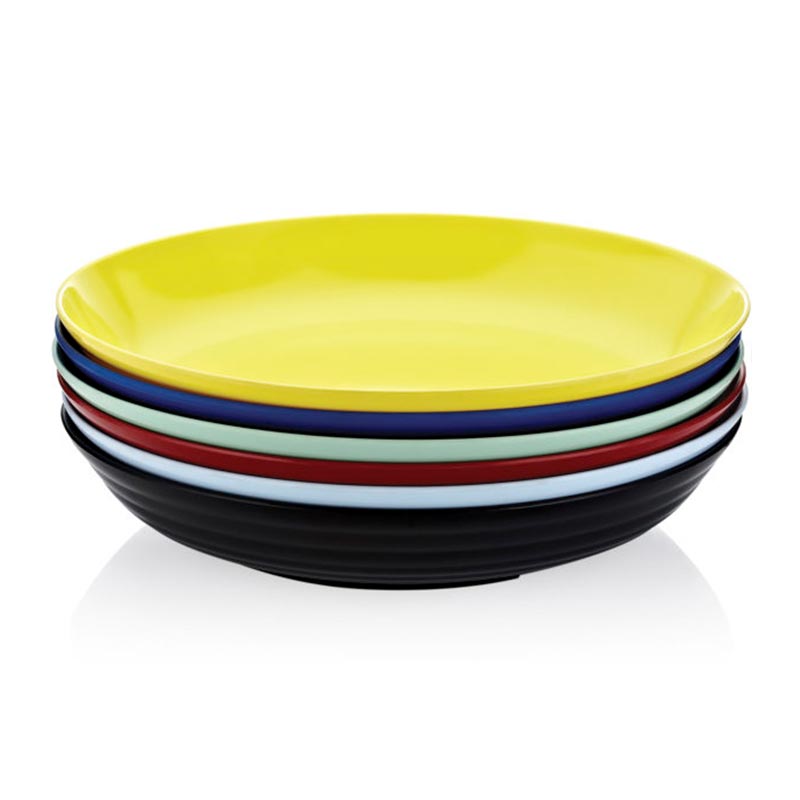 biradli fts1980 yuvarlak melamin teshir tepsisi 33x9 cm kirmizi servis ve sunum ekipmani