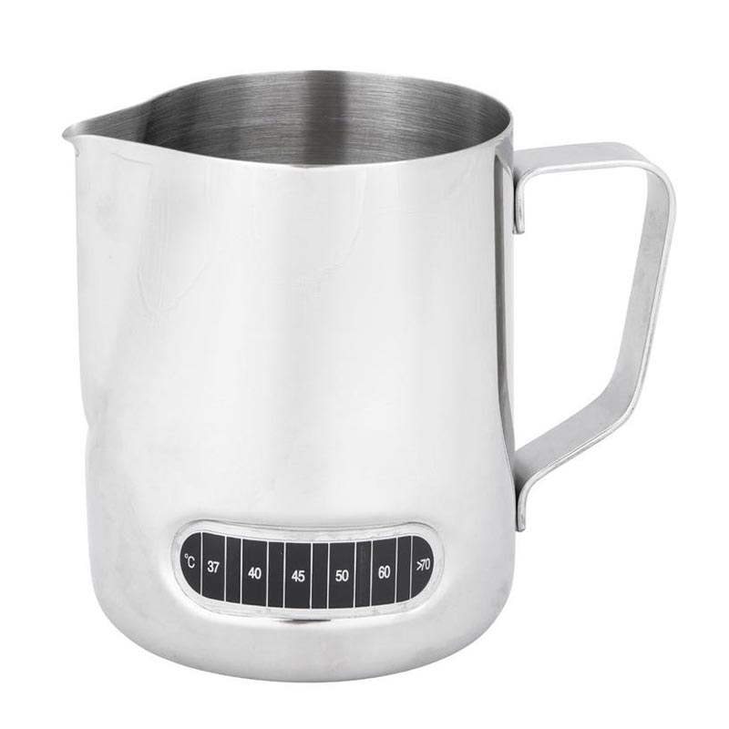 Black Goat Dereceli Süt Potu Pitcher, 500 ml, barista termometresi