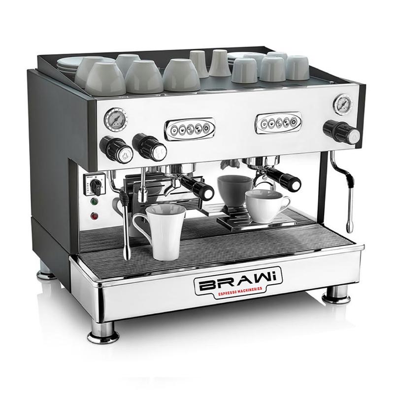 Brawi Tall Cup Tam Otomatik Espresso Kahve Makinesi, 2 Gruplu, Siyah, kahve aksesuarı