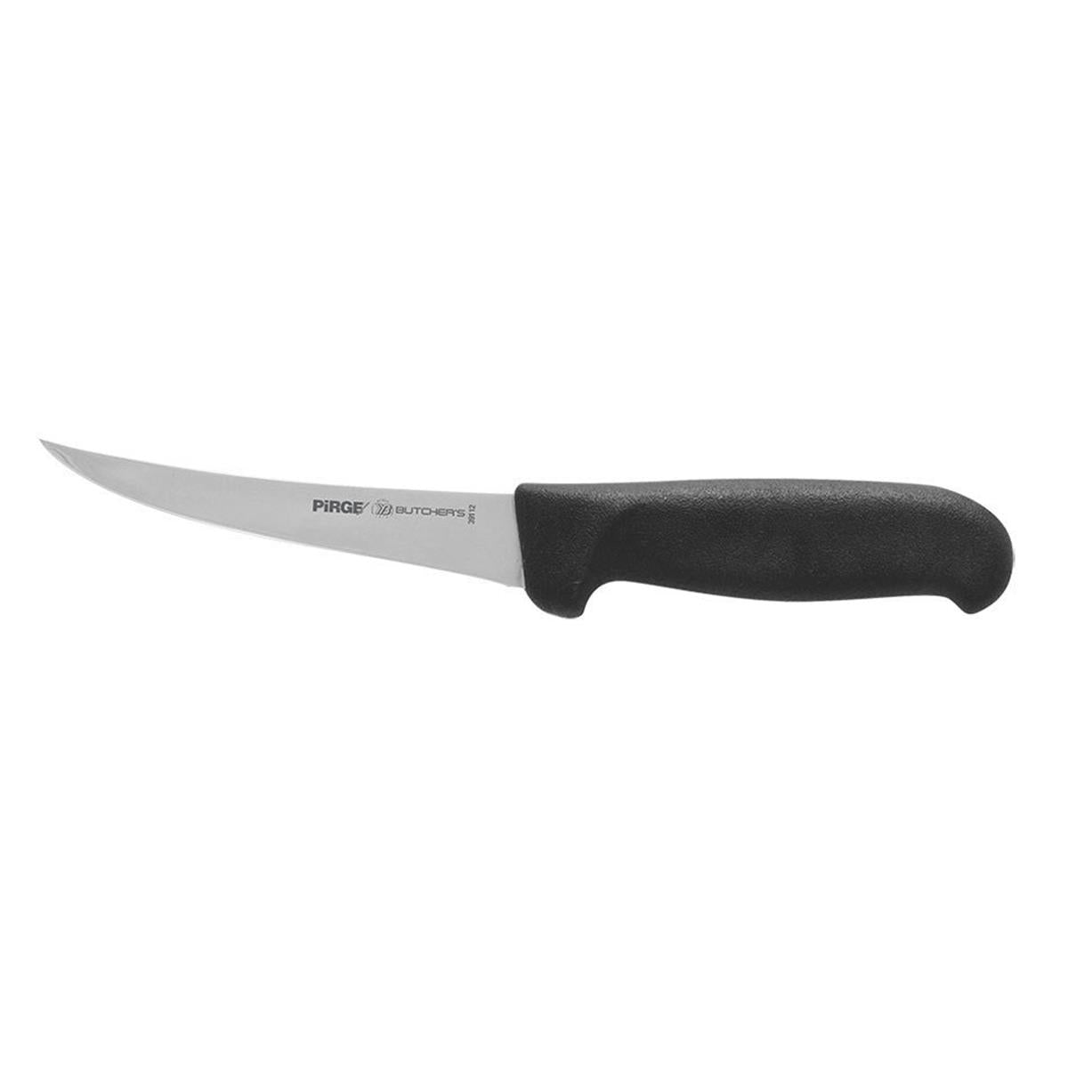 Pirge Butcher's Sıyırma Bıçağı Kıvrık Sert 12 Cm Siyah, sıyırma ve ayırma bıçağı