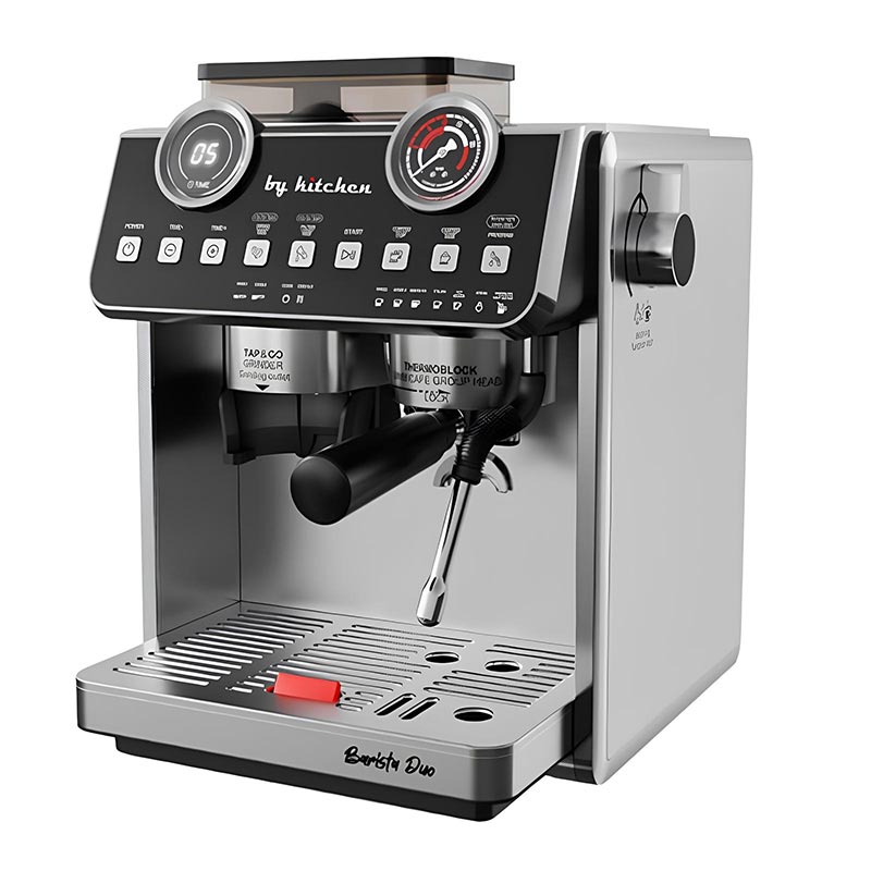 By Kitchen Barista Duo Ev Tipi Öğütücülü Espresso Kahve Makinesi, barista ekipman seti