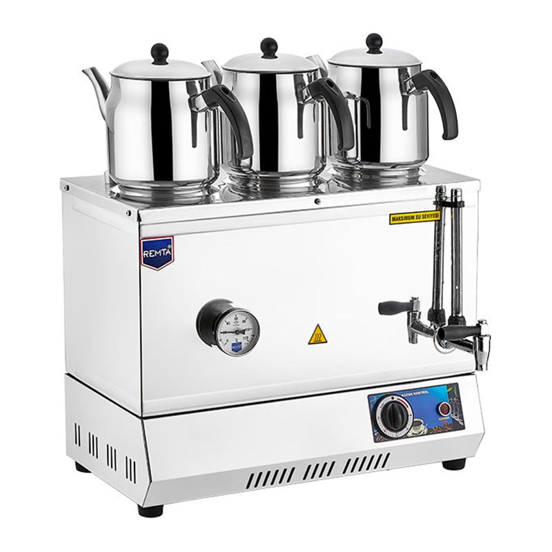 Remta EP03 55 Model Çay Ocağı, 3 Demlikli, 33 L, Elektrikli, çay kazanı ve sıcak içecek ekipmanı