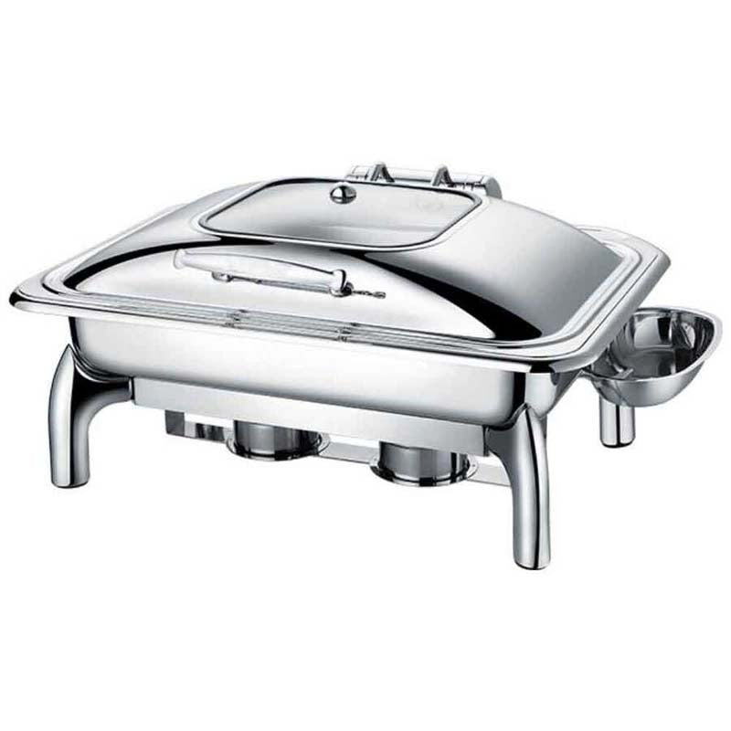 epinox dortgen chafing dish hidrolik kapak 9 l cdh 9 acik bufede servis ve sicak tutma ekipmani