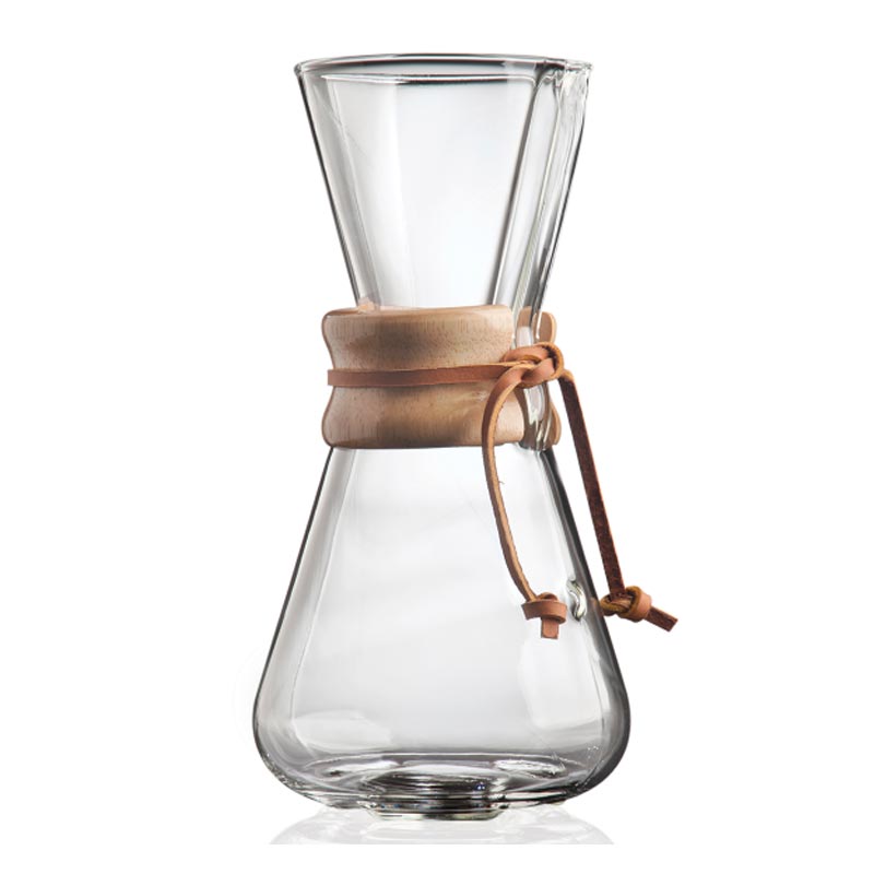 Chemex 3 Cup, Ahşap Tutacaklı, chemex kahve demleyici