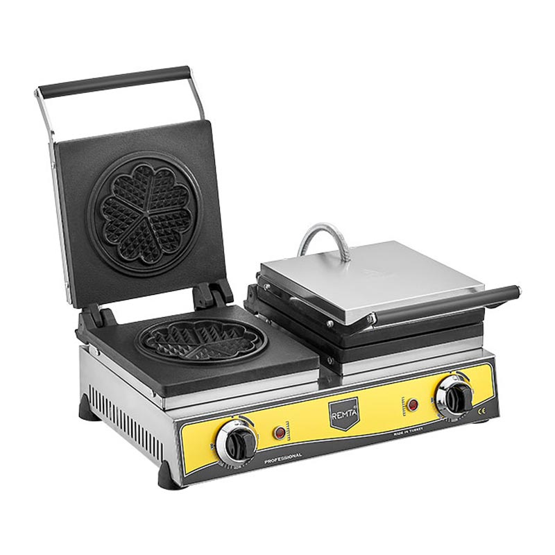 Remta W13 Çiftli Çiçek Model Waffle Makinesi, 16 cm, Elektrikli, waffle makinesi