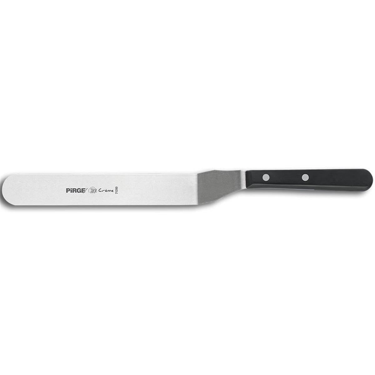Pirge Creme Pasta Paleti Kıvrık 25 Cm Siyah, spatula ve palet