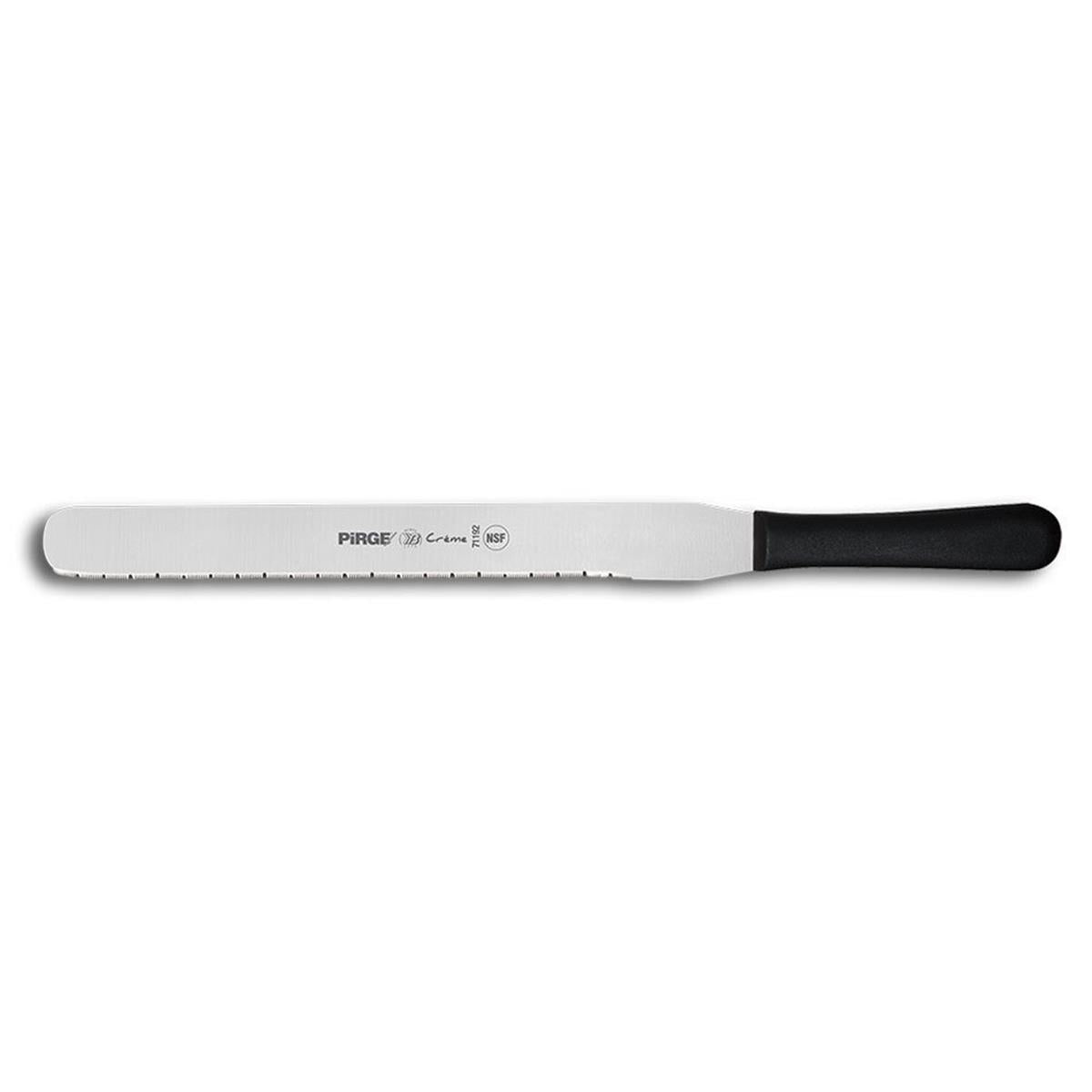 Pirge Creme Pasta Bıçağı Dişli 30 Cm Siyah, spatula ve palet