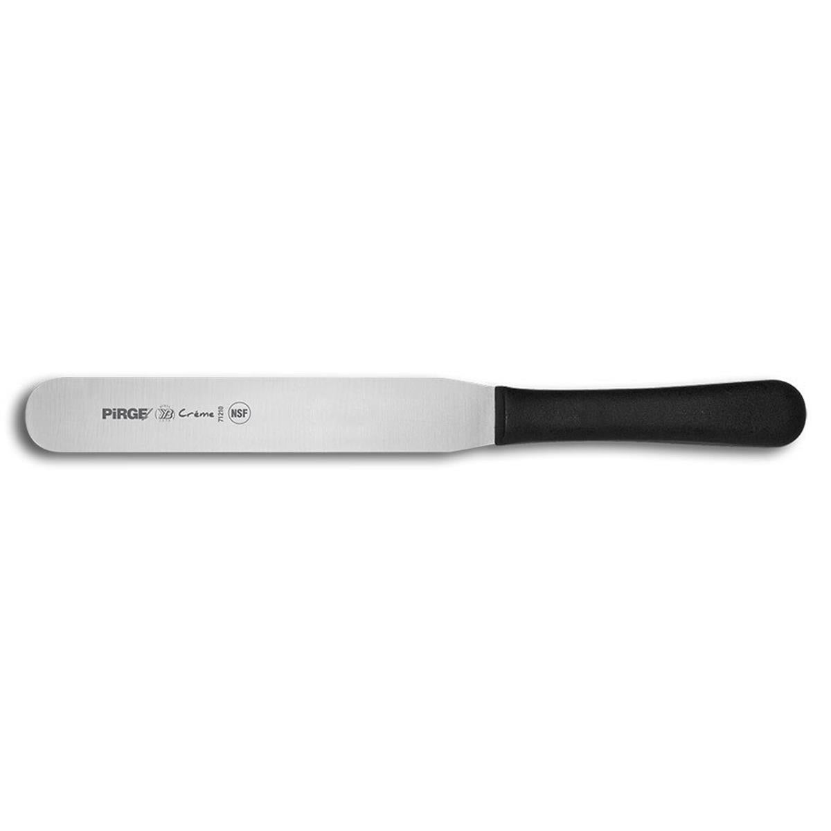Pirge Creme Pasta Paleti 20 Cm Siyah, spatula ve palet