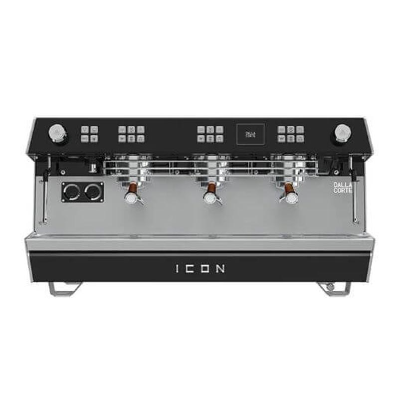 Dalla Corte Icon Espresso Kahve Makinesi, 3 Gruplu, Siyah Ceviz, kahve aksesuarı