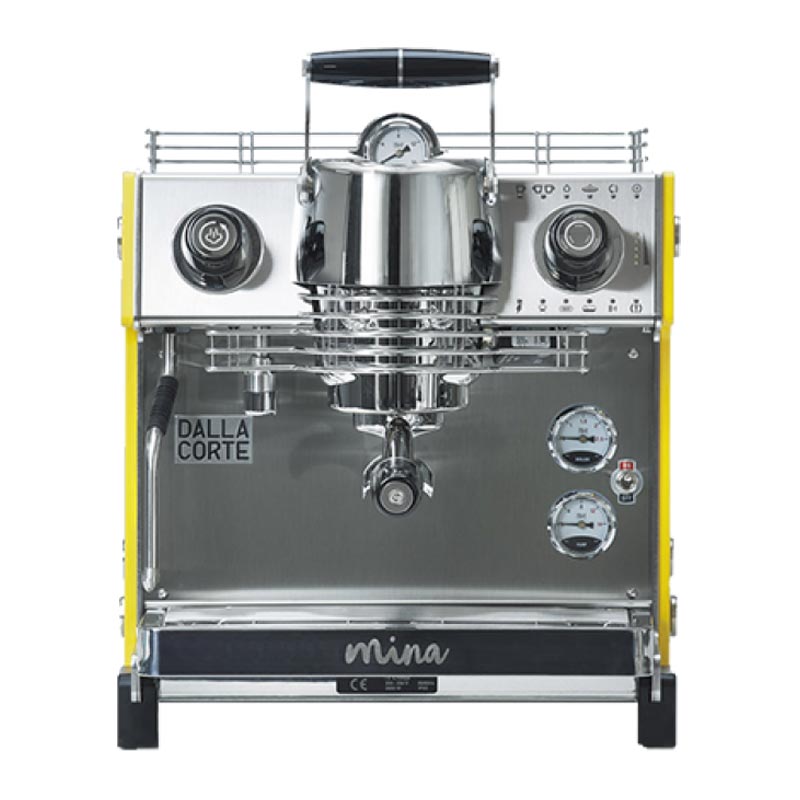 Dalla Corte Mina Espresso Kahve Makinesi, 1 Gruplu, Sarı, kahve aksesuarı