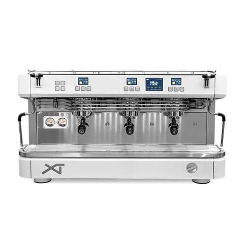 Dalla Corte XT Barista Espresso Kahve Makinesi, 3 Gruplu, Beyaz Krom, kahve aksesuarı