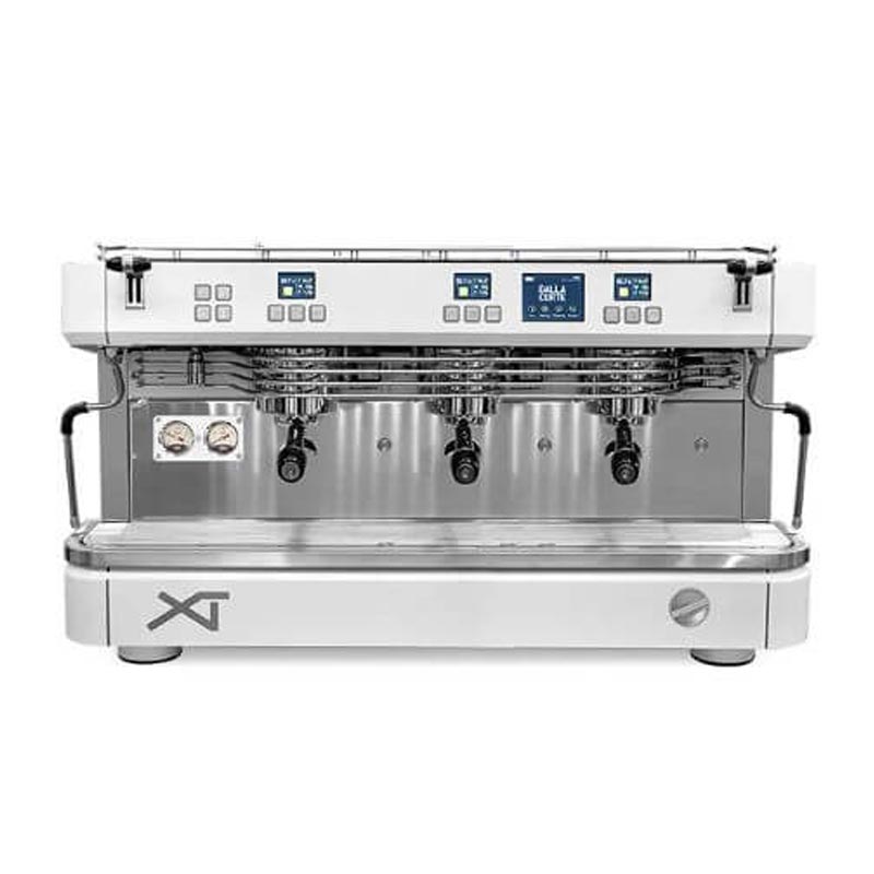 Dalla Corte XT Classic Espresso Kahve Makinesi, 3 Gruplu, Beyaz Krom, kahve aksesuarı