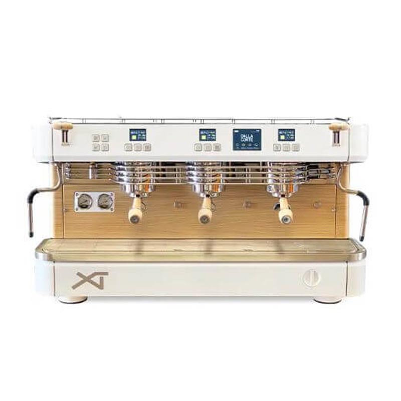 Dalla Corte XT Classic Espresso Kahve Makinesi, 3 Gruplu, Beyaz Meşe, kahve aksesuarı