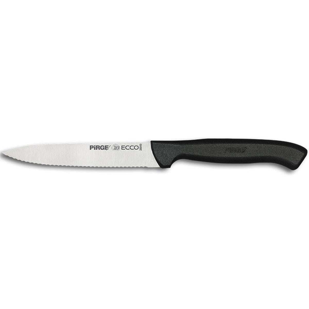 Pirge Ecco Sebze Bıçağı Dişli 12 Cm Siyah, sebze ve meyve bıçağı