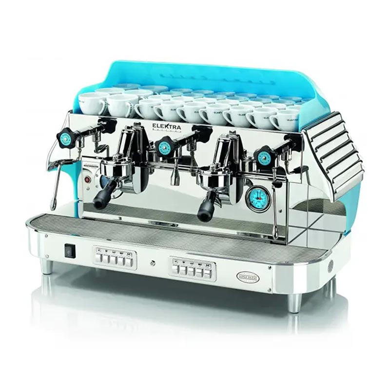 Elektra Barlume Tam Otomatik Espresso Kahve Makinesi, 2 Gruplu, Buz Mavi, kahve aksesuarı