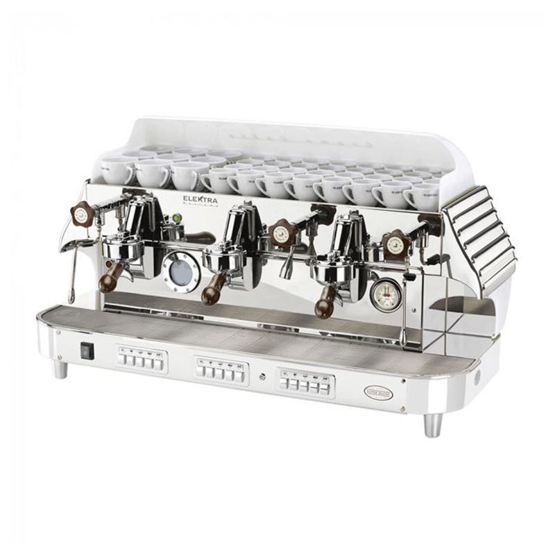 Elektra Barlume Tam Otomatik Espresso Kahve Makinesi, 3 Gruplu, Beyaz, kahve aksesuarı