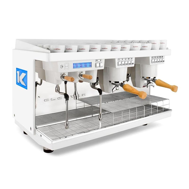 Elektra K-UP 2W Tam Otomatik Espresso Kahve Makinesi, 2 Gruplu, Buz Beyaz, kahve aksesuarı