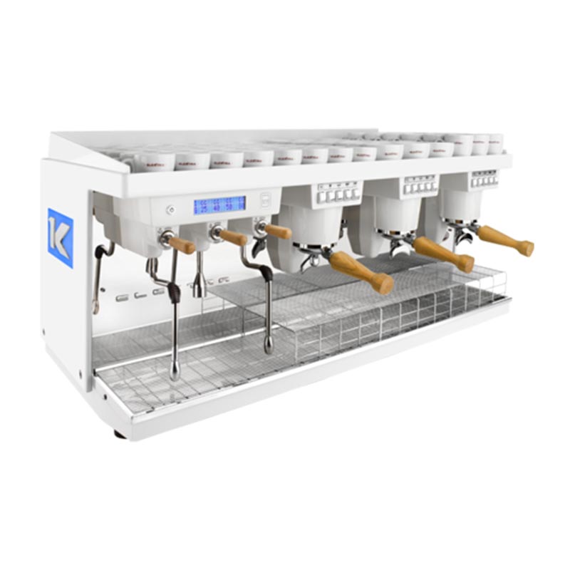 Elektra K-UP 3BW Tam Otomatik Espresso Kahve Makinesi, 3 Gruplu, Buz Beyaz, kahve aksesuarı