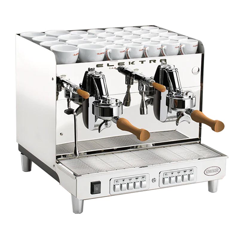 Elektra Sixties Tam Otomatik Espresso Kahve Makinesi, 2 Gruplu, Inox, kahve aksesuarı