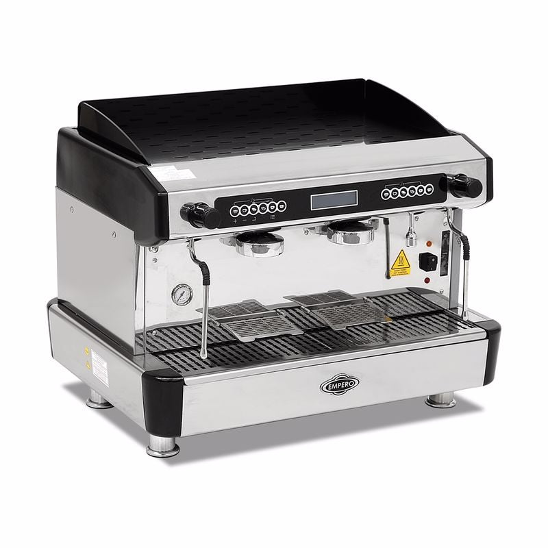 Empero Tam Otomatik Espresso Kahve Makinesi, 2 Gruplu, Siyah, kahve aksesuarı