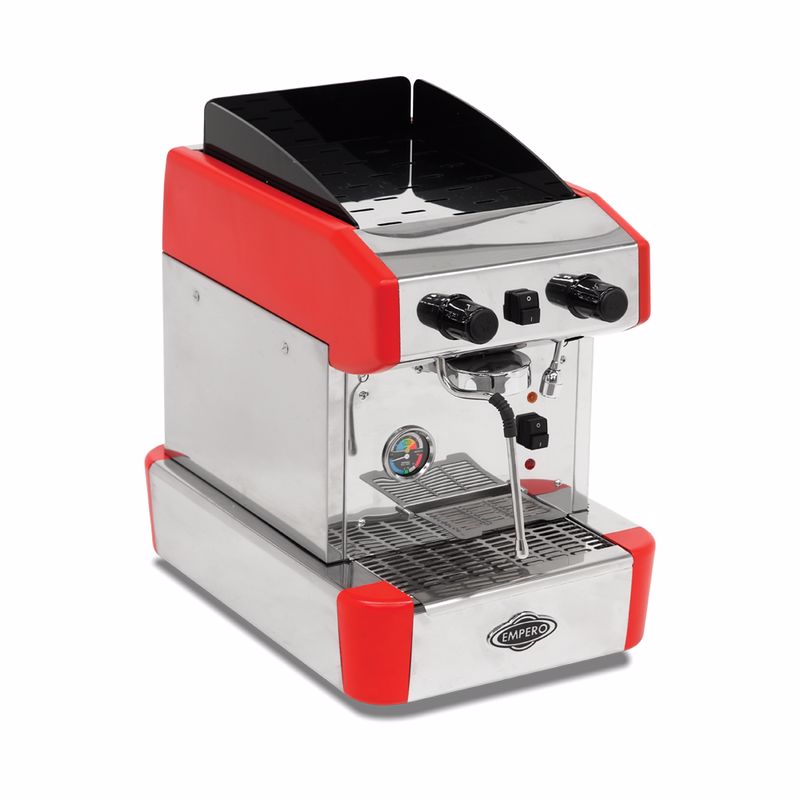 Empero Yarı Otomatik Espresso Kahve Makinesi, 1 Gruplu, Kırmızı, kahve aksesuarı